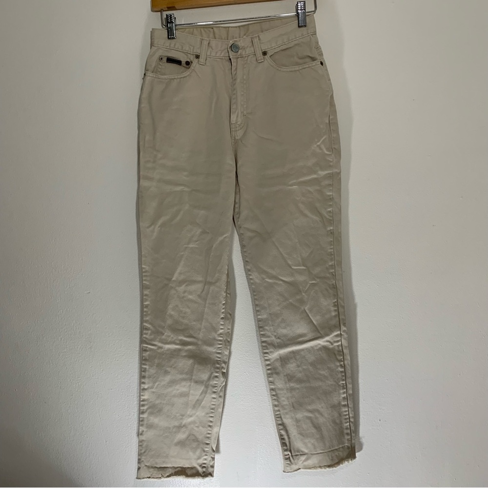 CALVIN KLEIN jean caqui jean vintage